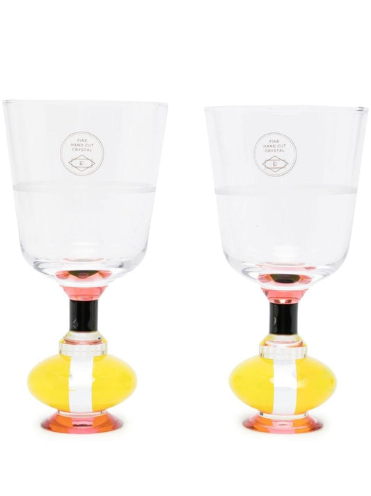 Yellow Richmond Short Crystal Glass Set