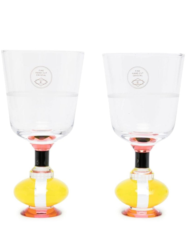 Yellow Richmond Short Crystal Glass Set