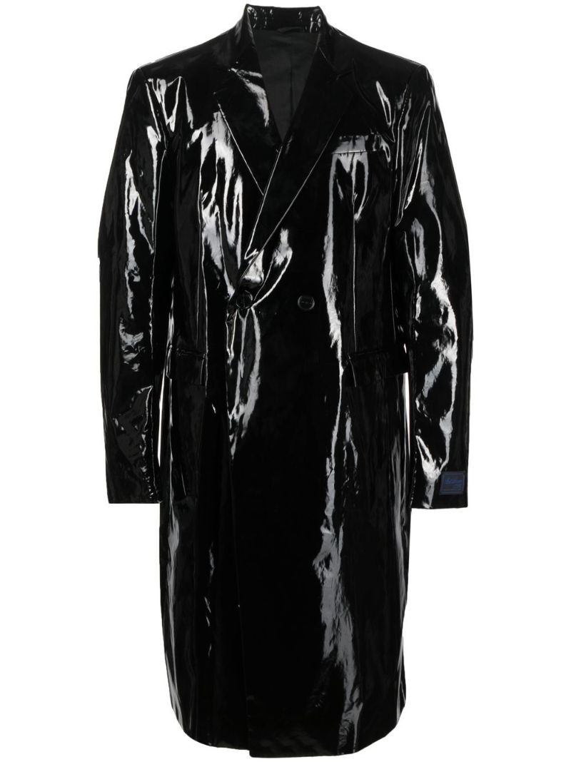 Black Coated Double-breasted Coat