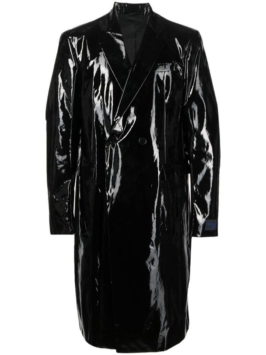 Black Coated Double-breasted Coat