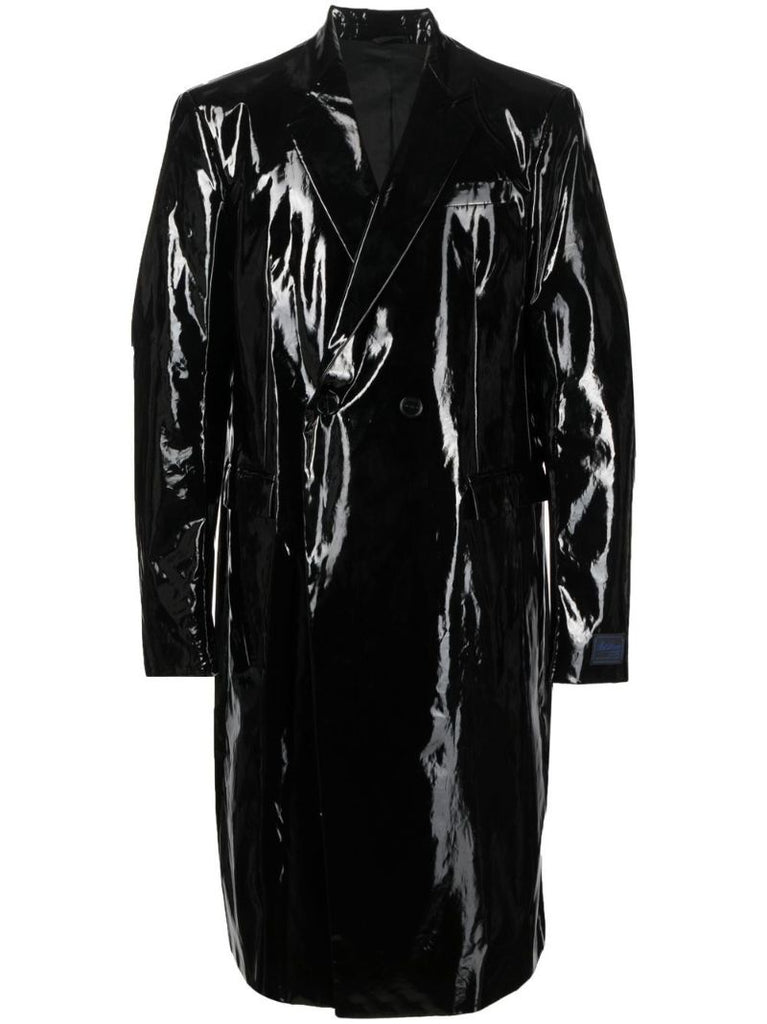 Black Coated Double-breasted Coat