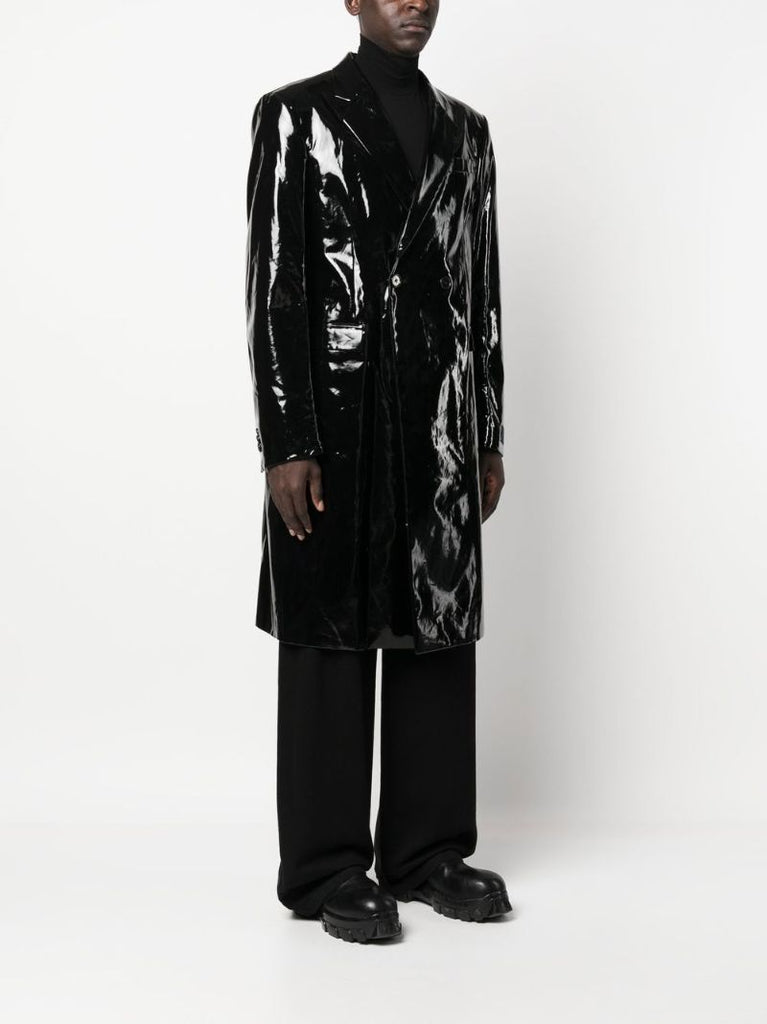 Black Coated Double-breasted Coat