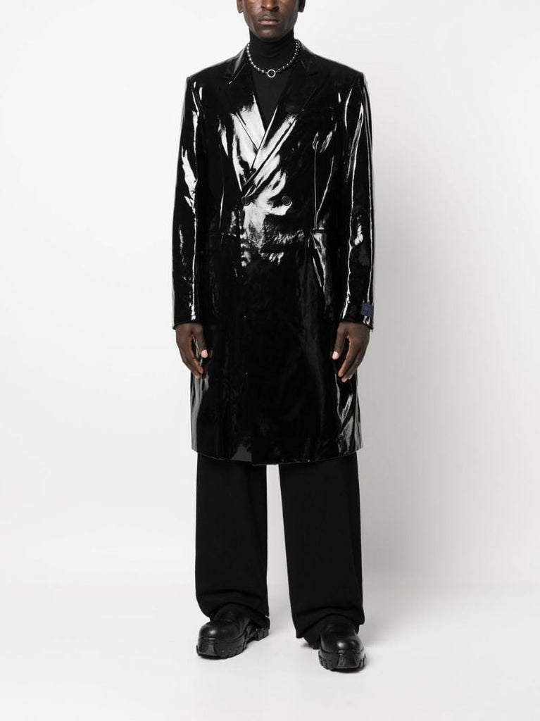 Black Coated Double-breasted Coat