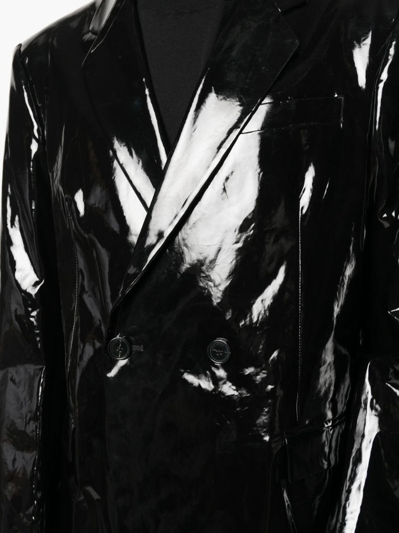 Black Coated Double-breasted Coat
