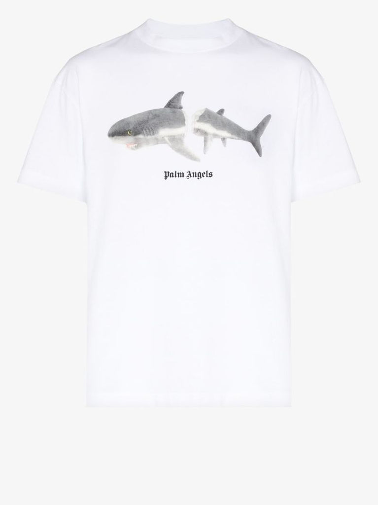 Shark-print T-shirt