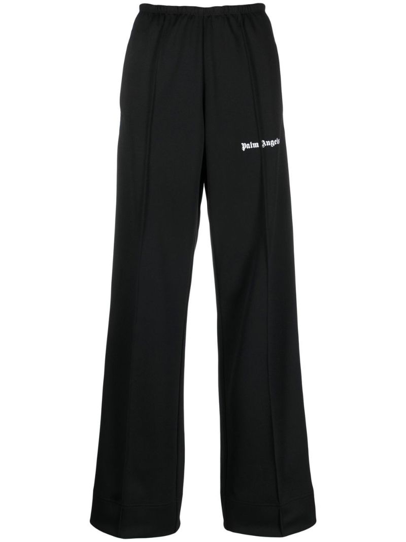 Black Logo Print Track Pants
