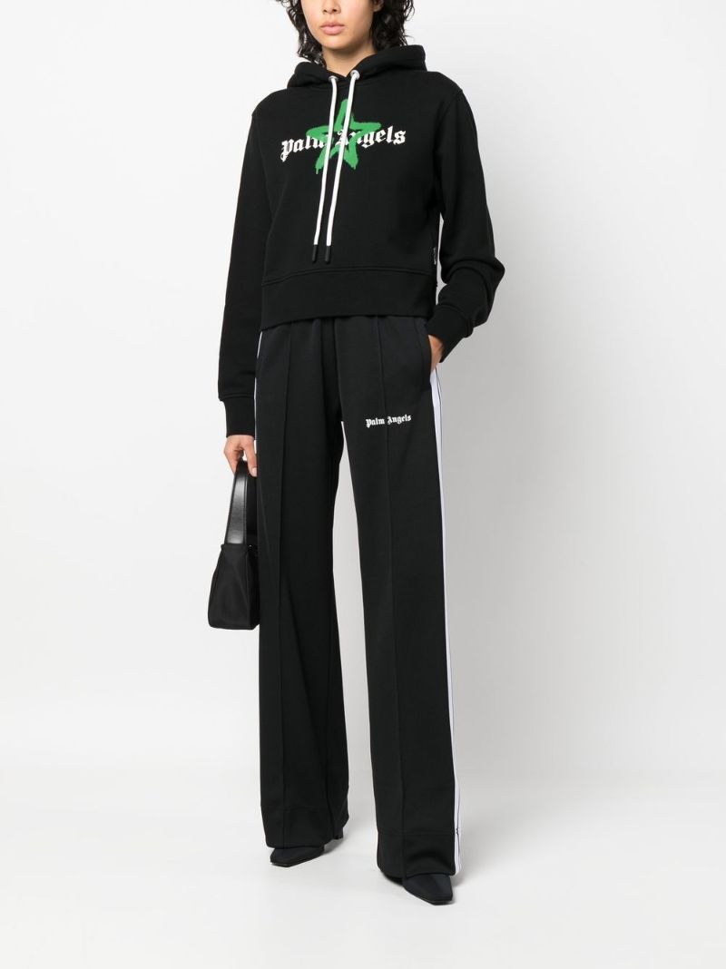 Black Logo Print Track Pants