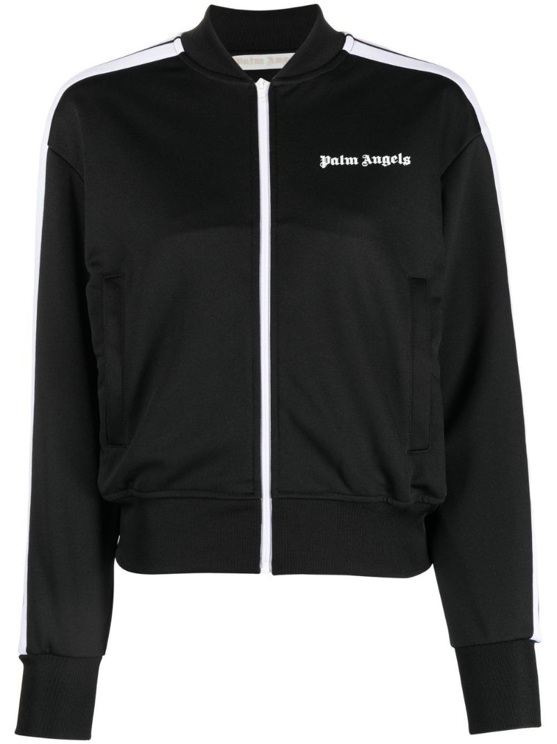 Black Logo Print Track Jacket