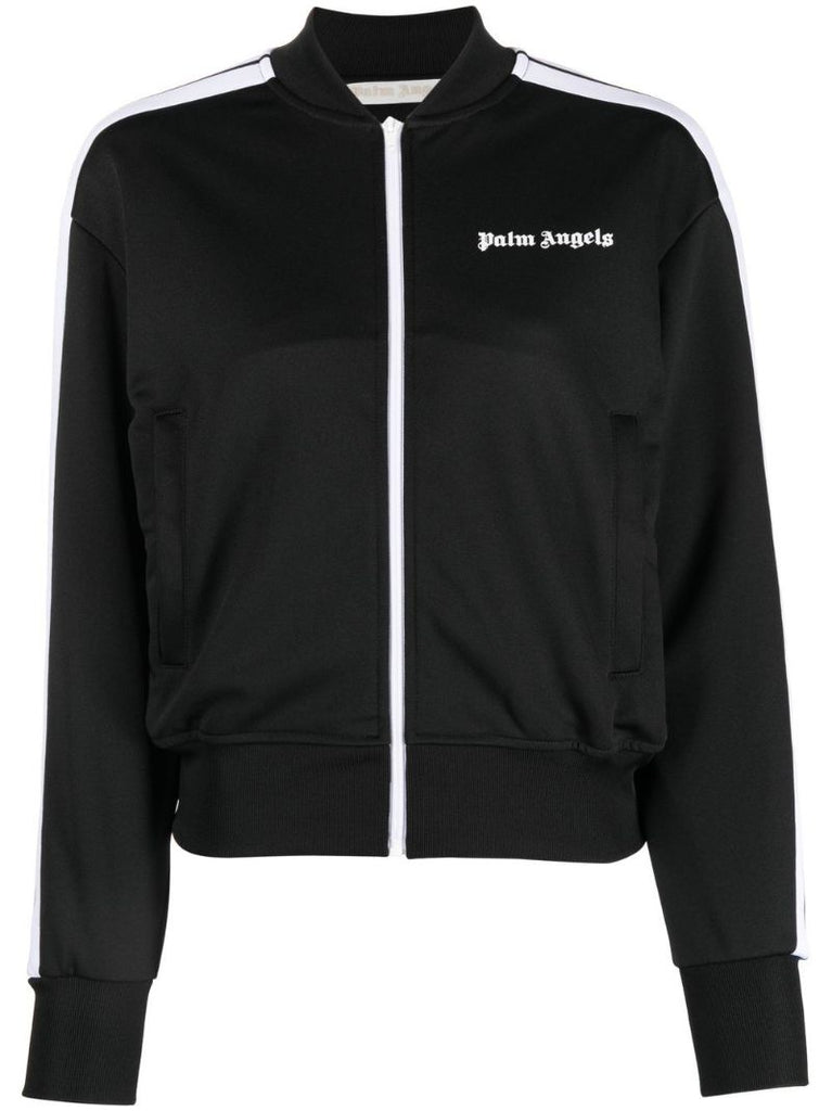 Black Logo Print Track Jacket