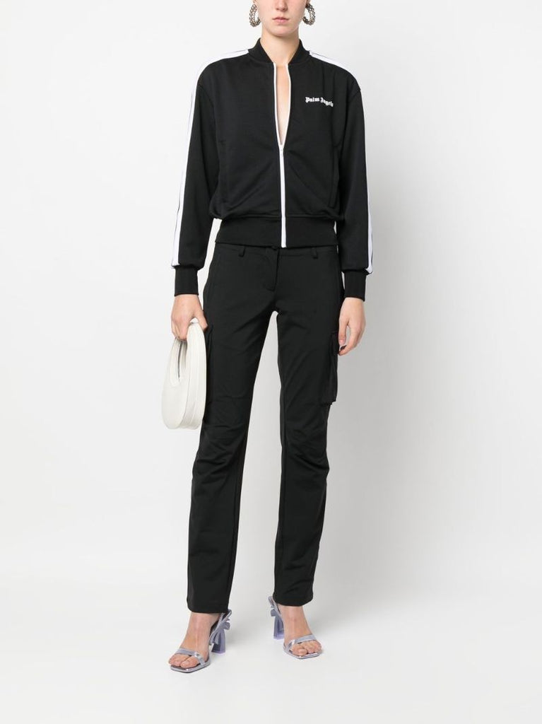 Black Logo Print Track Jacket