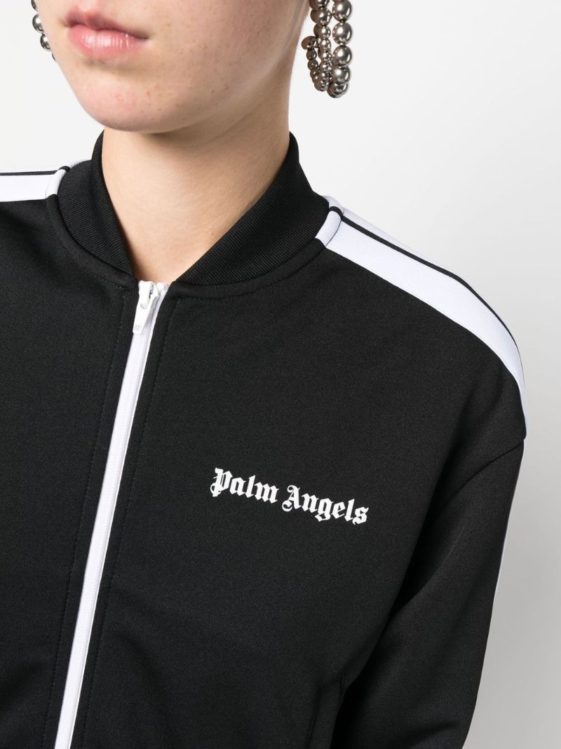 Black Logo Print Track Jacket