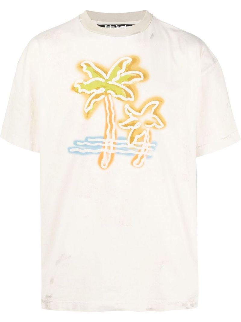Neutral Palm Neon Print T-shirt