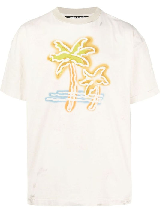 Neutral Palm Neon Print T-shirt