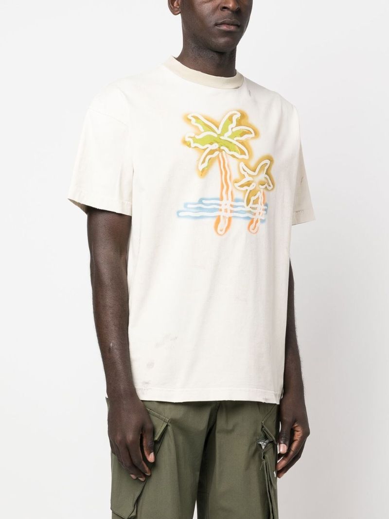 Neutral Palm Neon Print T-shirt