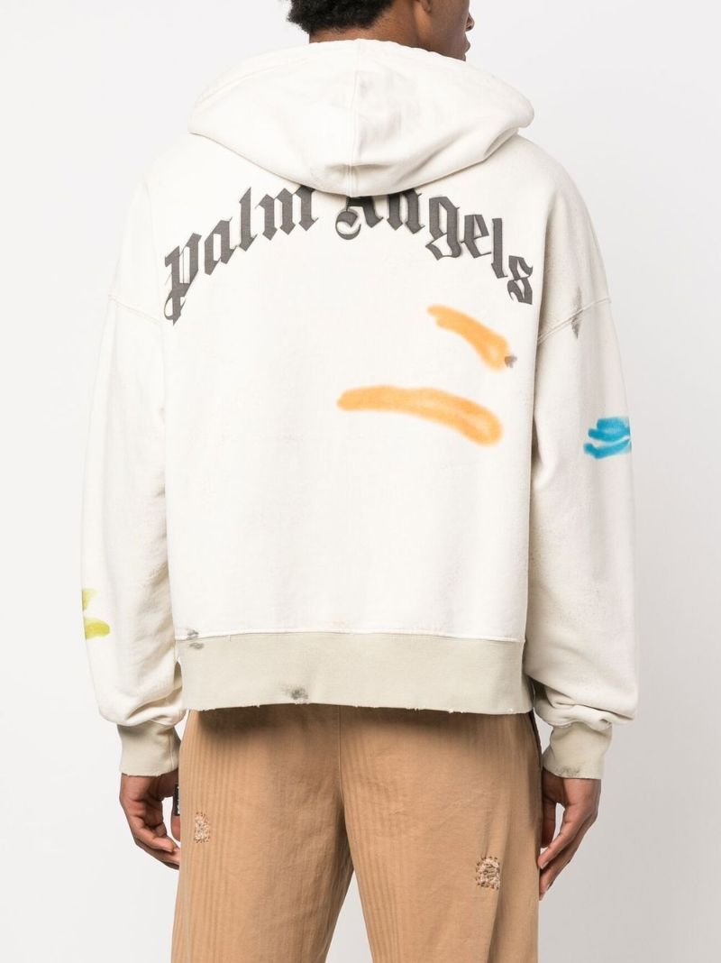 Neutral Palm Neon Cotton Hoodie