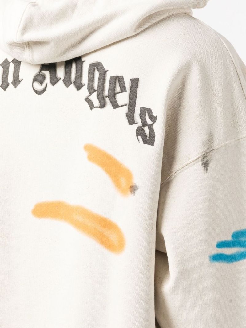 Neutral Palm Neon Cotton Hoodie