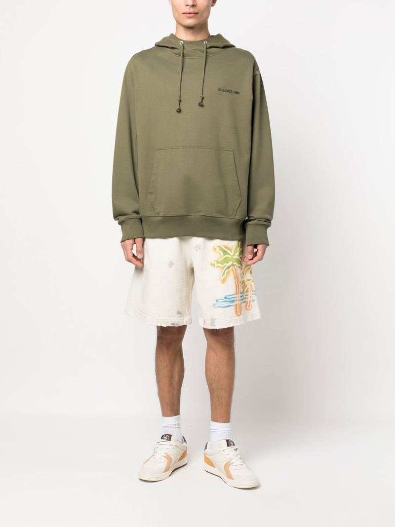 Neutral Palm Neon Track Shorts