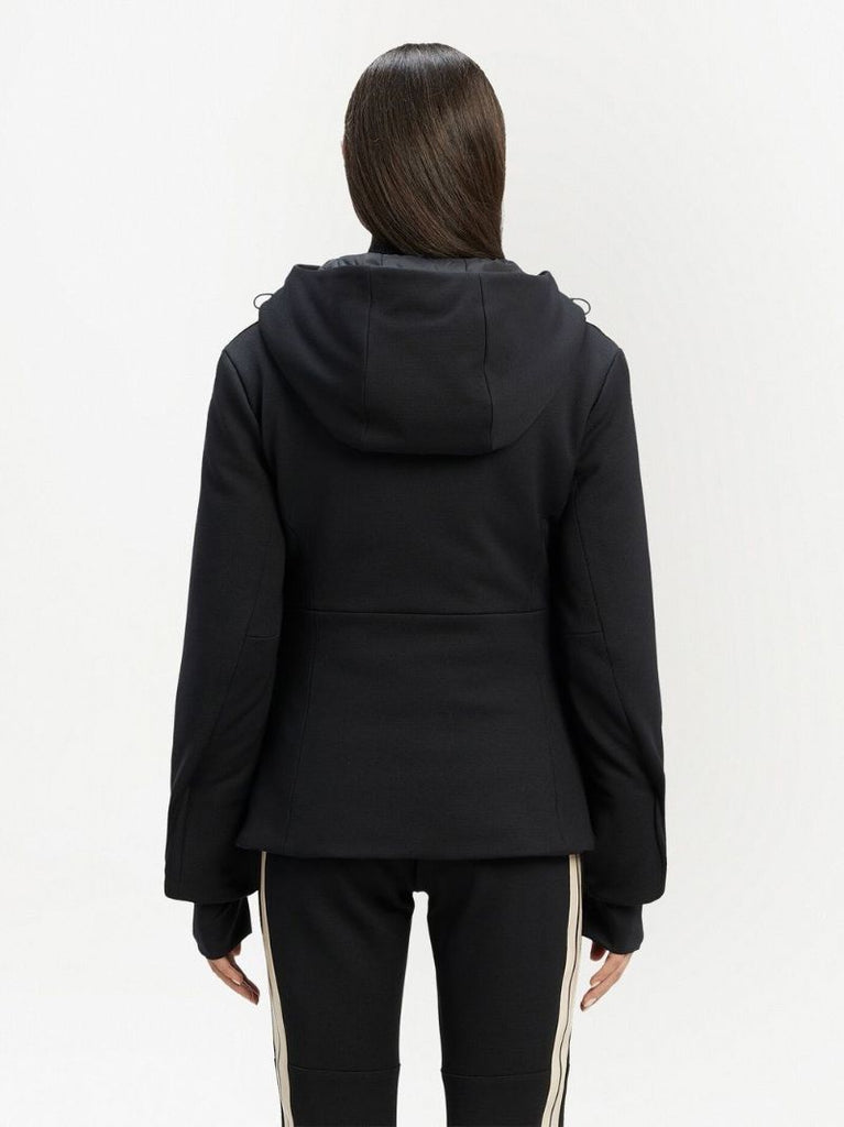 Black Logo Print Track Ski Jacket