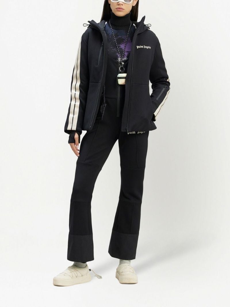 Black Logo Print Track Ski Jumpsuit