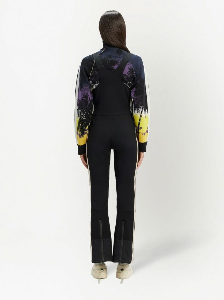 Black Logo Print Track Ski Jumpsuit