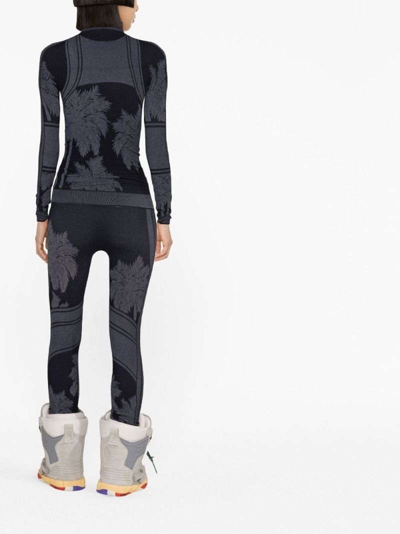 Black Palm Ski Base Layer Leggings