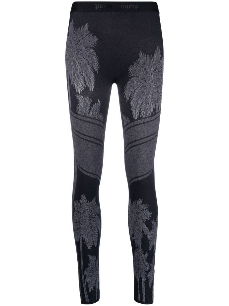 Black Palm Ski Base Layer Leggings