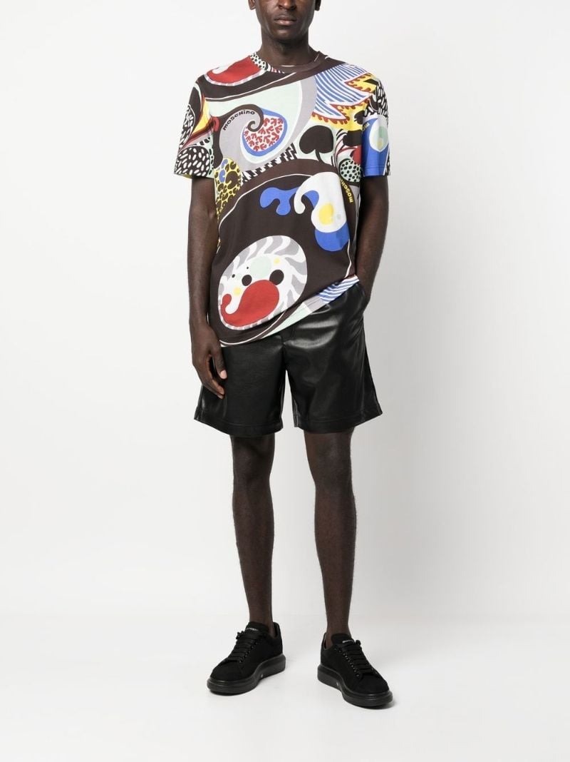 Black Abstract Print T-shirt