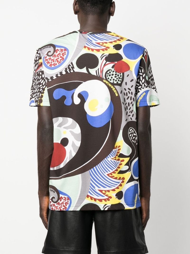 Black Abstract Print T-shirt