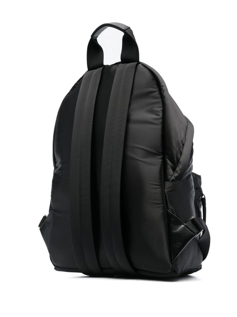 Black Logo Print Backpack