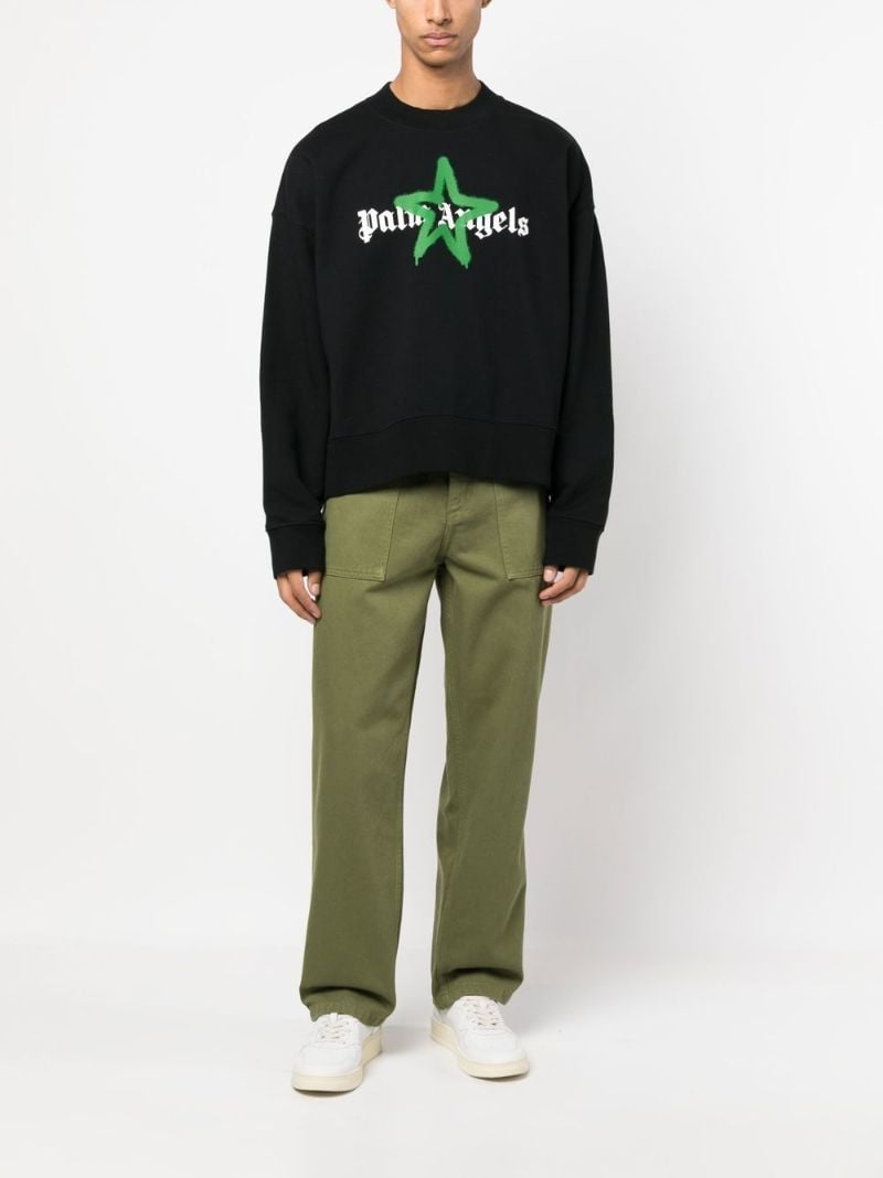Black Star Sprayed Sweatshirt