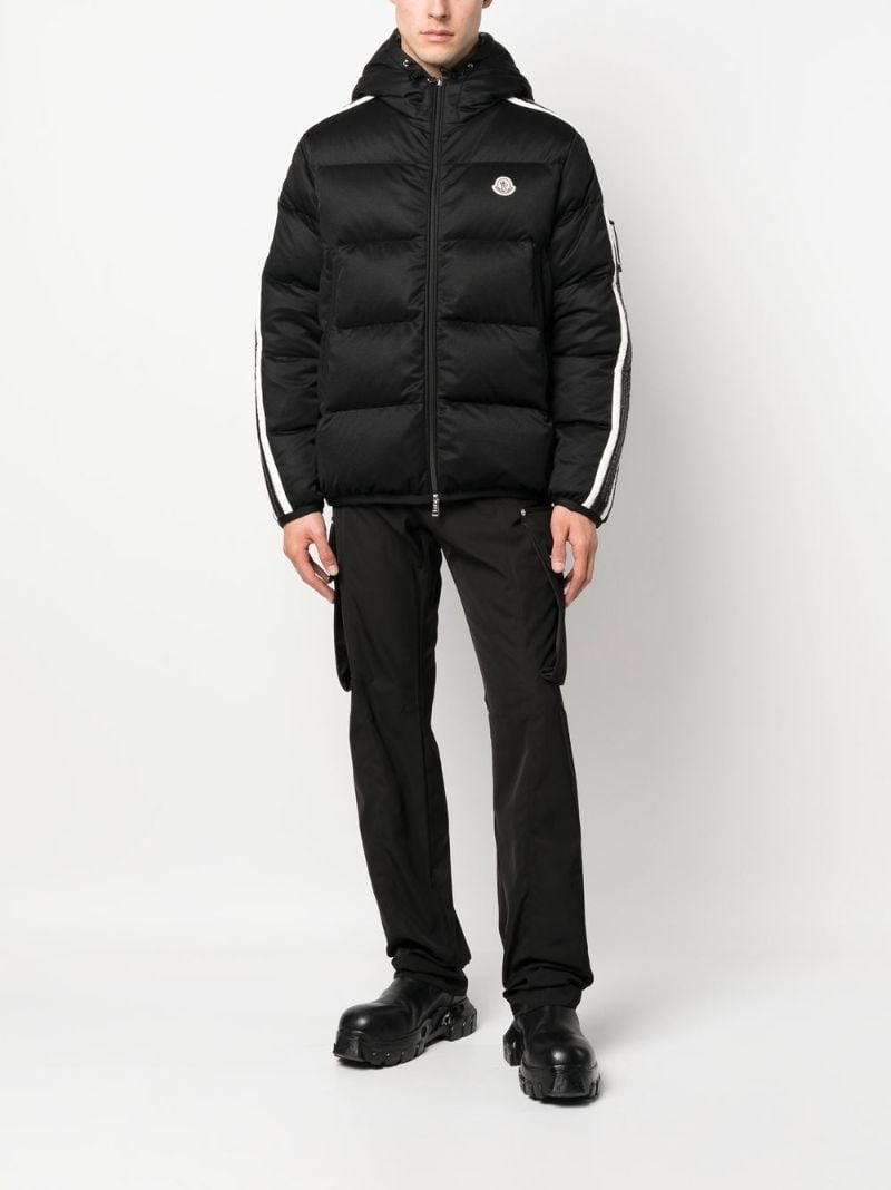 Black Sanbesan Hooded Quilted Jacket