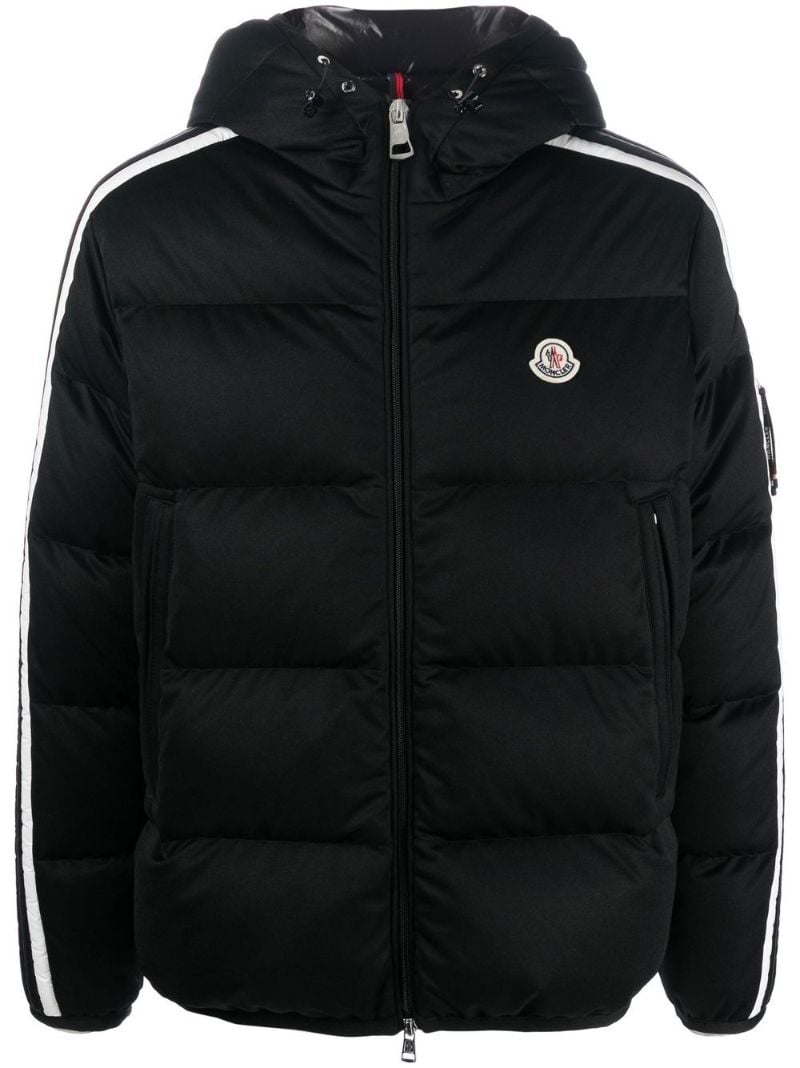Black Sanbesan Hooded Quilted Jacket