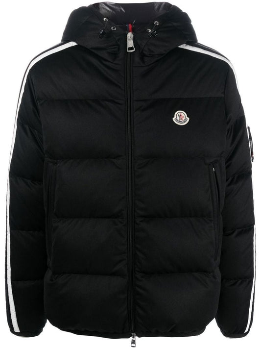Black Sanbesan Hooded Quilted Jacket