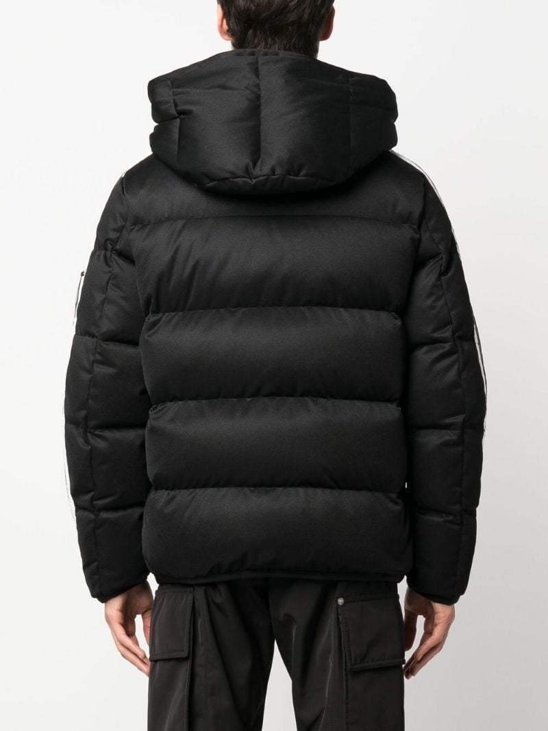 Black Sanbesan Hooded Quilted Jacket