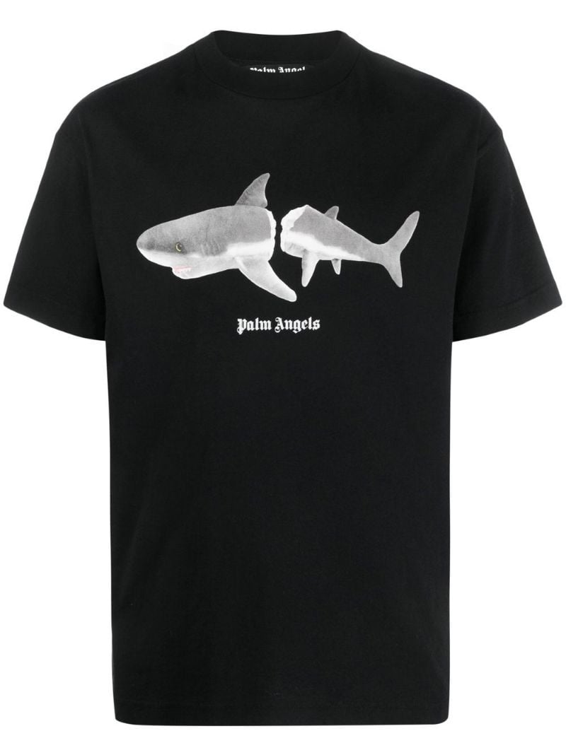 Black Shark Print T-shirt