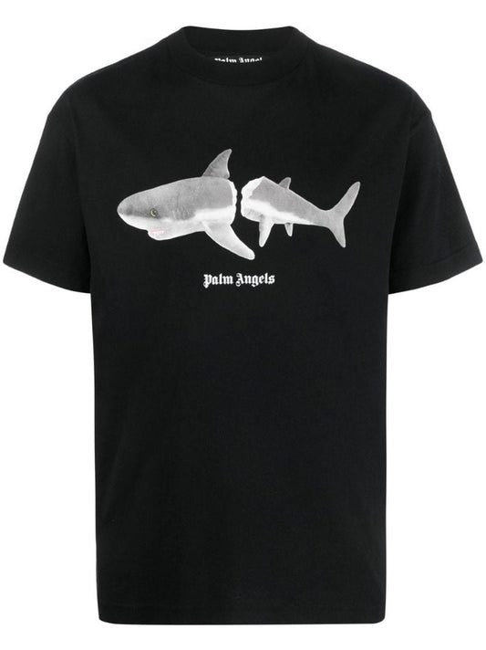 Black Shark Print T-shirt