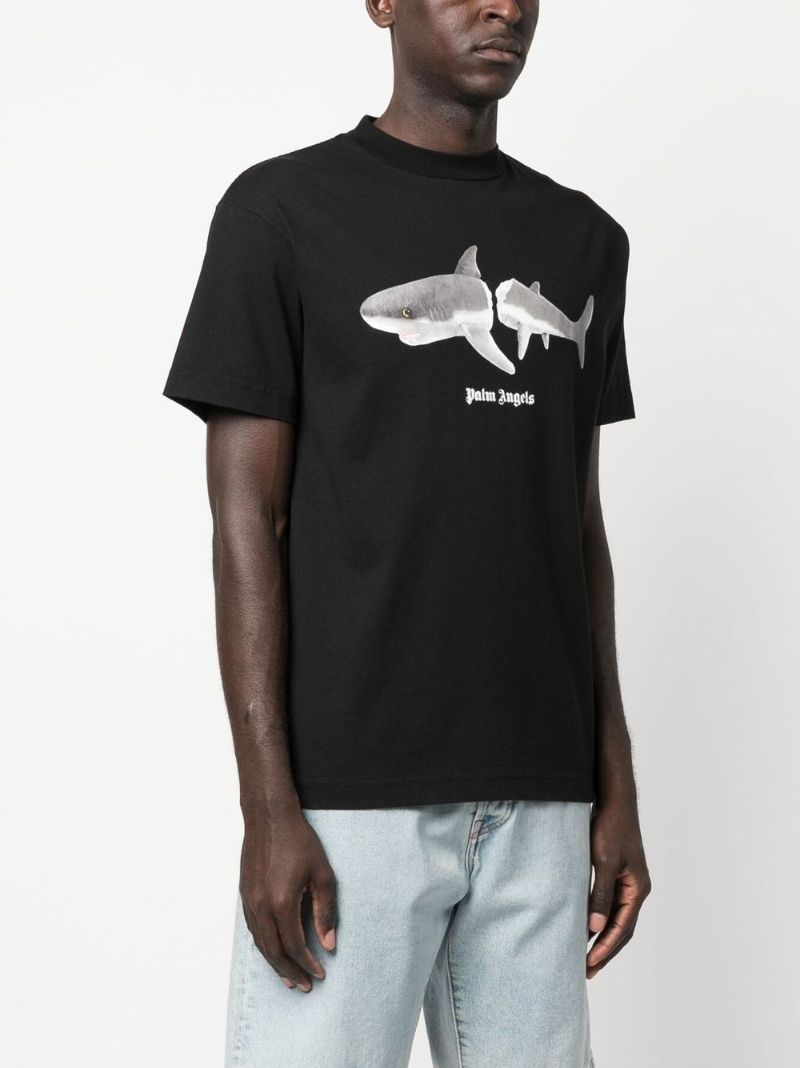 Black Shark Print T-shirt