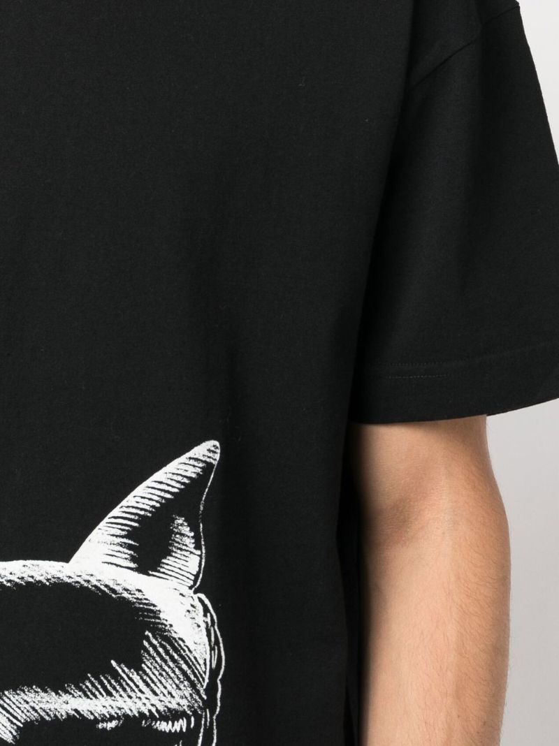 Black Broken Shark Organic Cotton T-shirt
