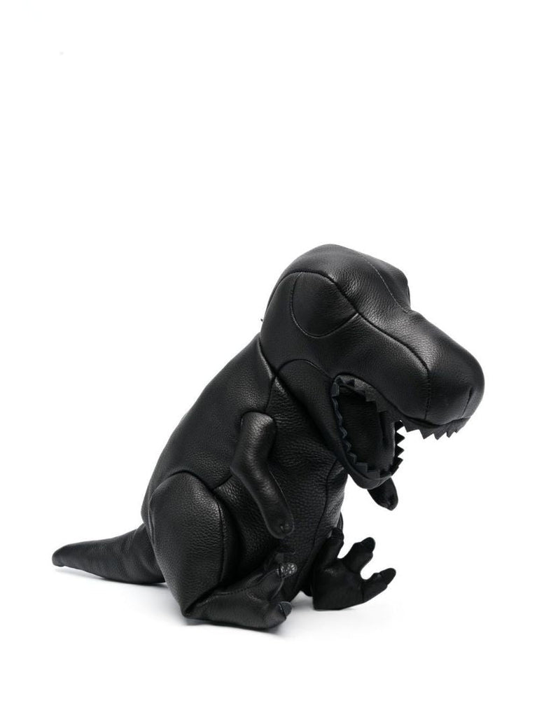 Black T-rex Leather Shoulder Bag