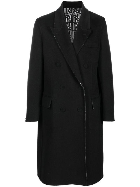 Black Reversible Wool Coat