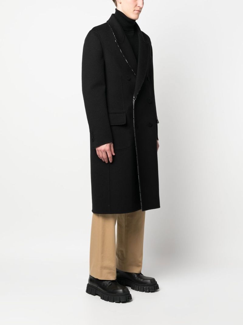 Black Reversible Wool Coat