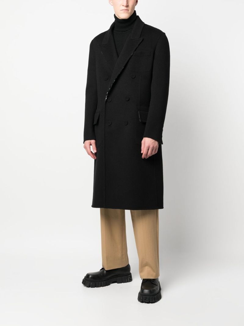 Black Reversible Wool Coat