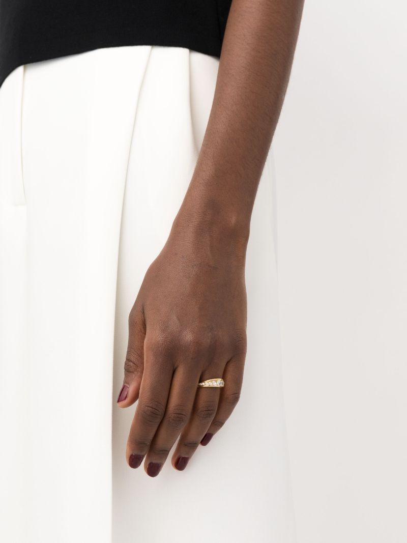 18k Stream Wave Diamond Ring