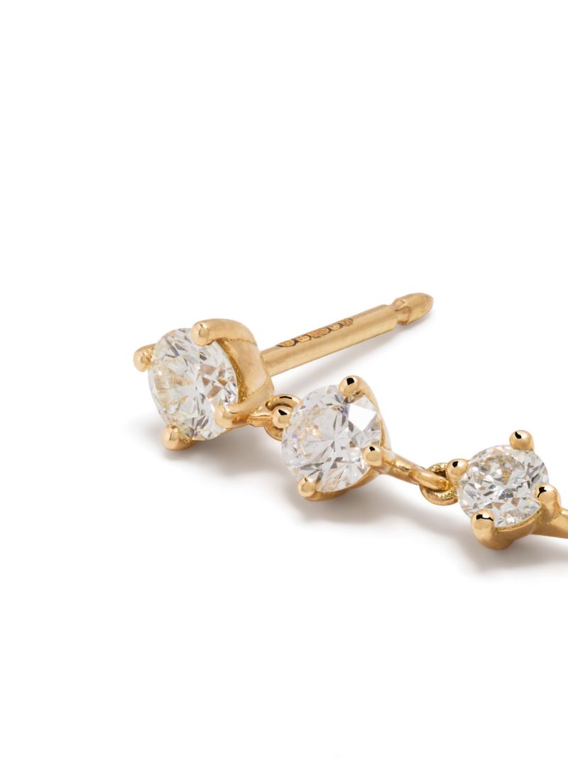18k Yellow Gold Brilliant Sequence Medium Diamond Earrings