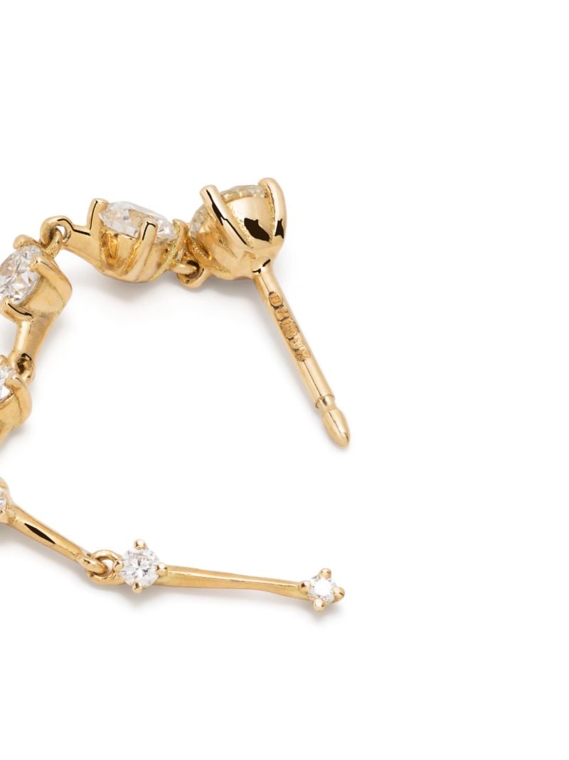 18k Yellow Gold Brilliant Sequence Medium Diamond Earrings