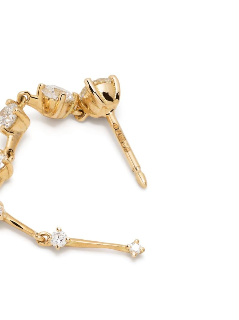 18k Yellow Gold Brilliant Sequence Medium Diamond Earrings