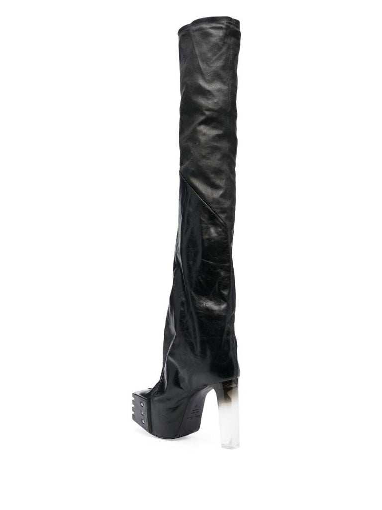 Black 65 Thigh-high Platform Boots