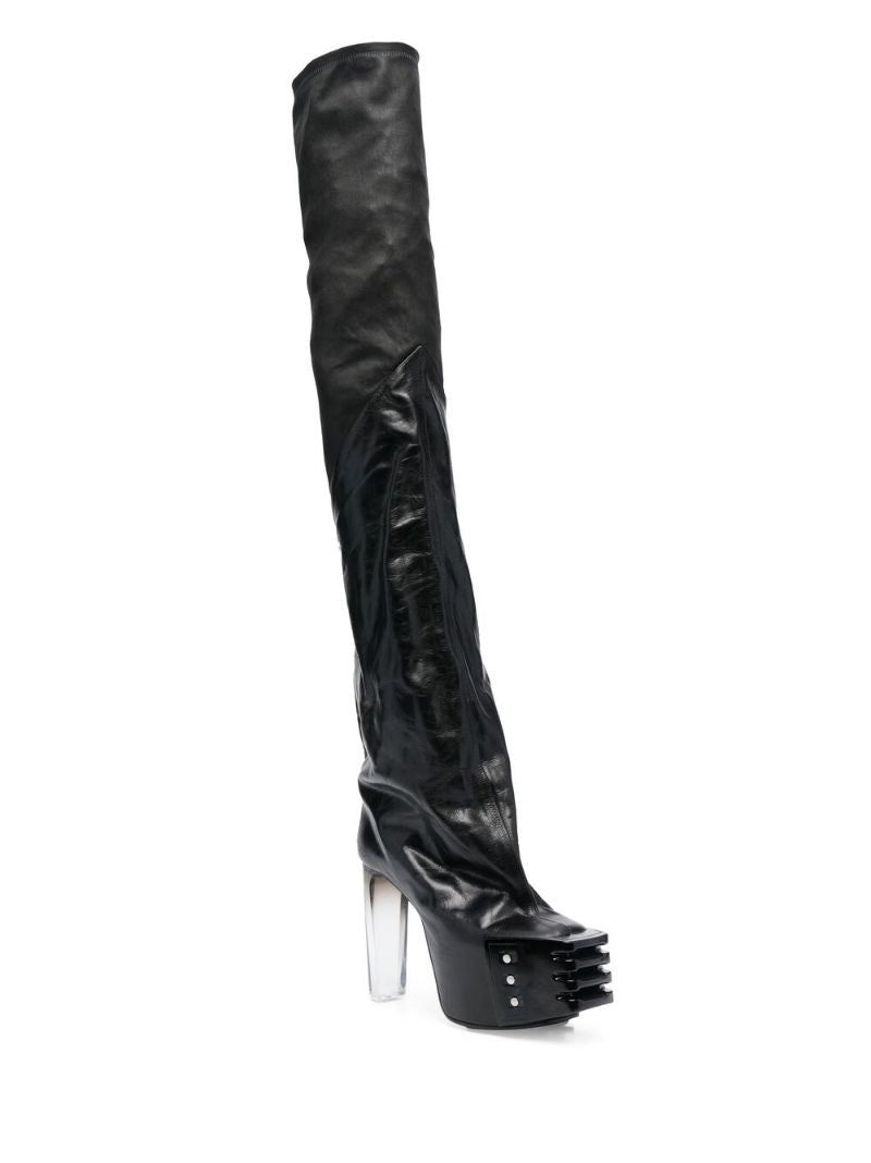 Black 65 Thigh-high Platform Boots