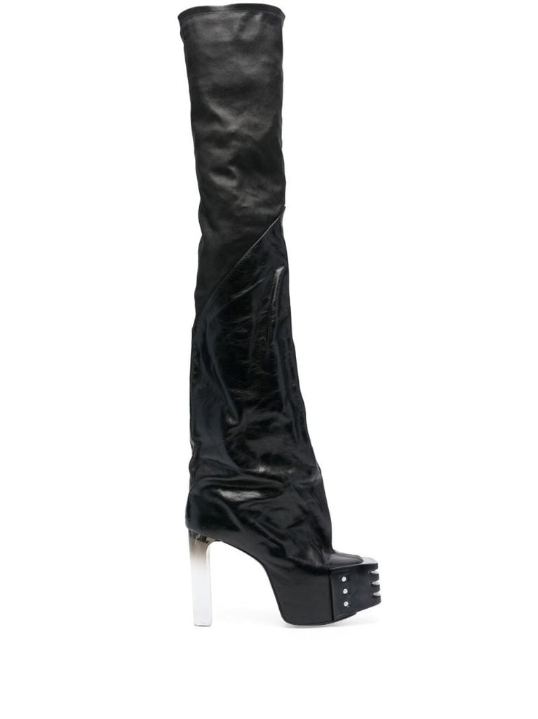 Black 65 Thigh-high Platform Boots
