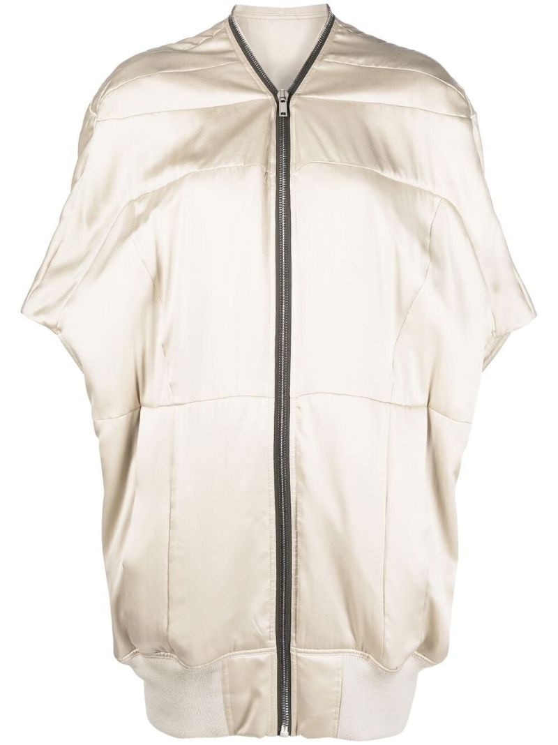 White Padded Zip Fastening Jacket